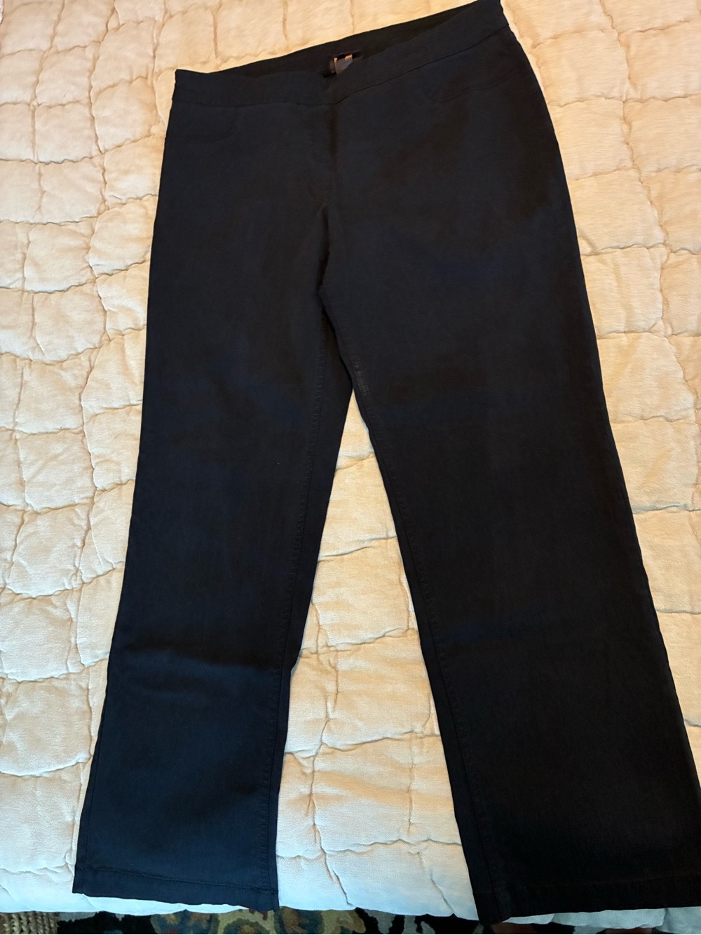 Women’s Multiples Brand Black Straight-Leg Pull-On Jeans Size 14